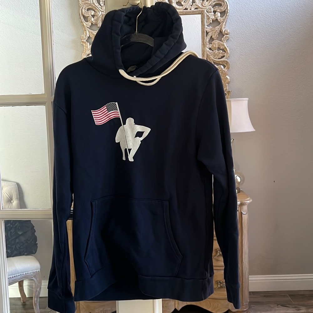 Men’s Breaking T Hoodie Navy Blue Size Medium
